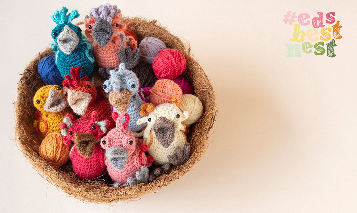 Summer photography competition crochet a mini bird and win
